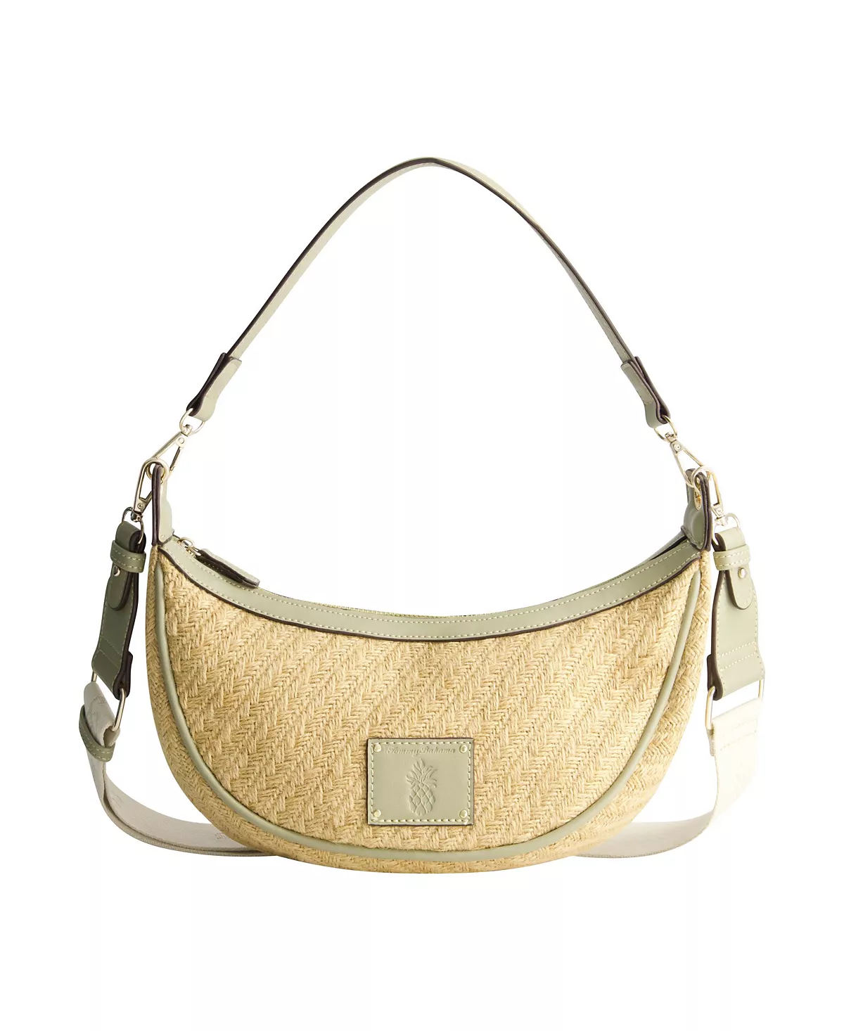 Сумка-хобо в виде полумесяца из рафии 11390₽