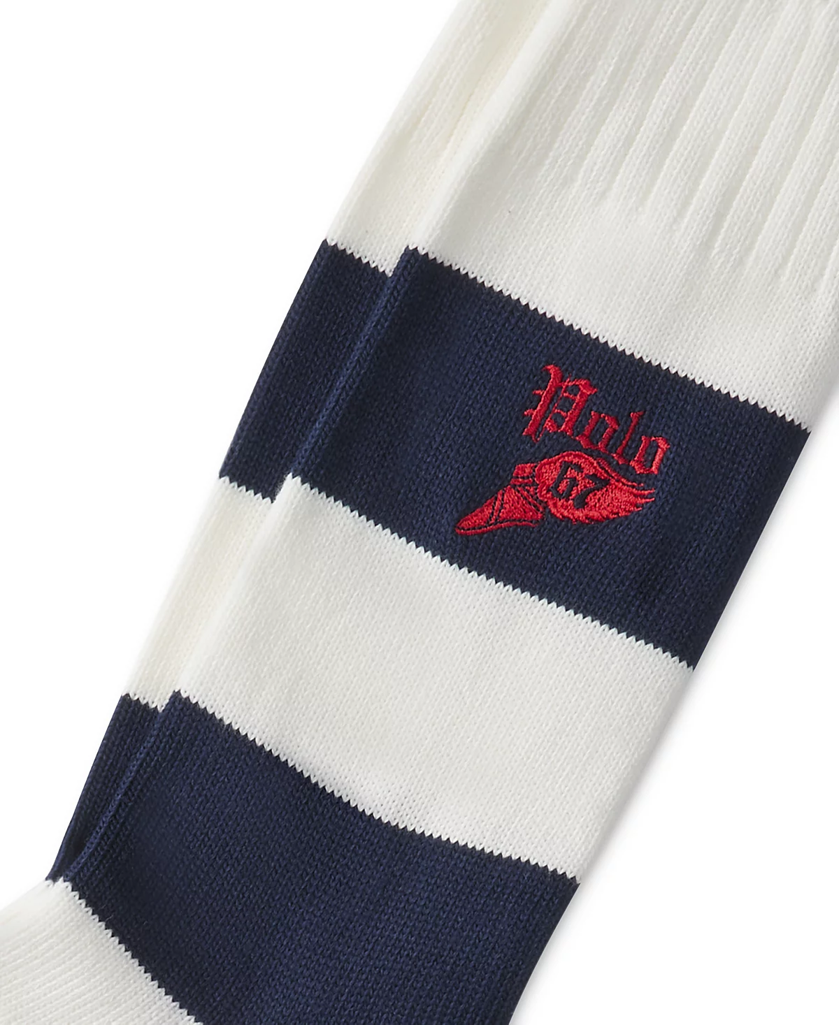 Мужские носки Polo Ralph Lauren в полоску для регби с принтом P Wing Crew