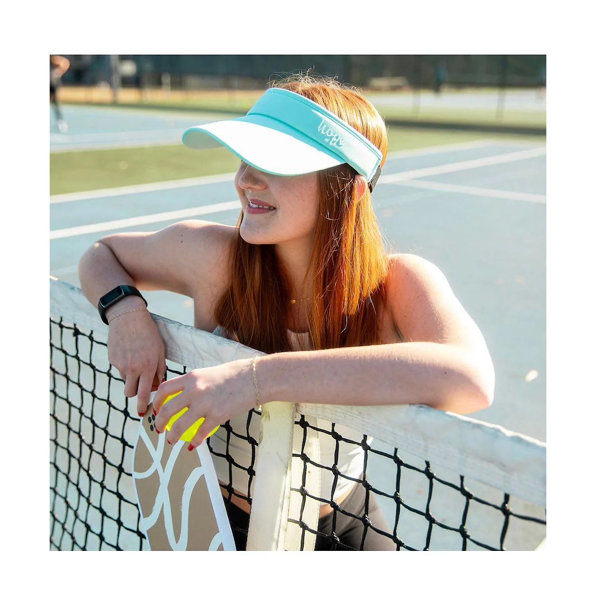 Спортивный козырек с регулируемой лентой для женщин - Светло-голубой 4190₽