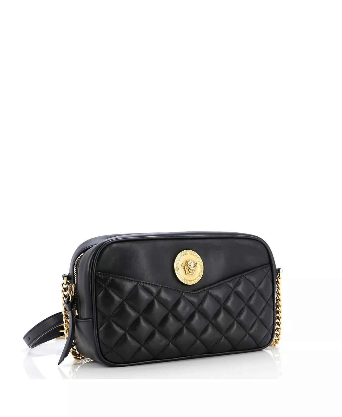 Средний значок Медузы на переднем накладном кармане Сумка для фотоаппарата из стеганой кожи 109590₽