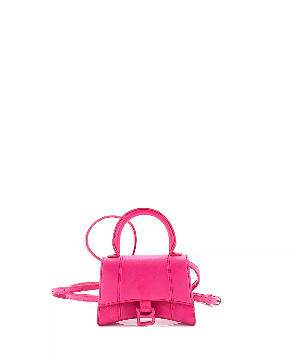 Мини-сумка с верхней ручкой в виде песочных часов из кожи 127590₽