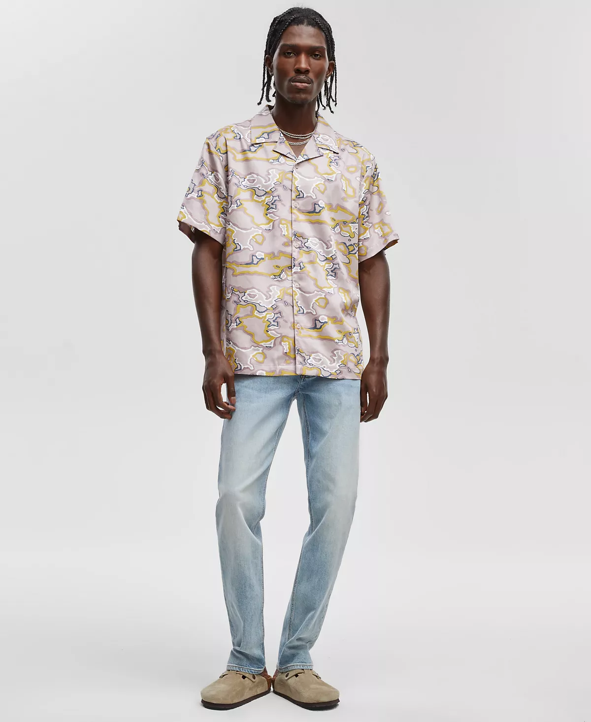 Мужская рубашка свободного покроя с принтом на пуговицах Camp созданная для Macys 3790₽