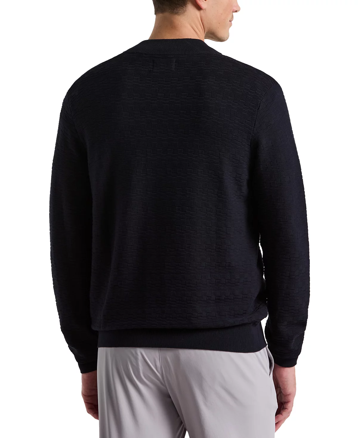 Мужская куртка-бомбер из геометрического жаккарда Perry Ellis 18890₽