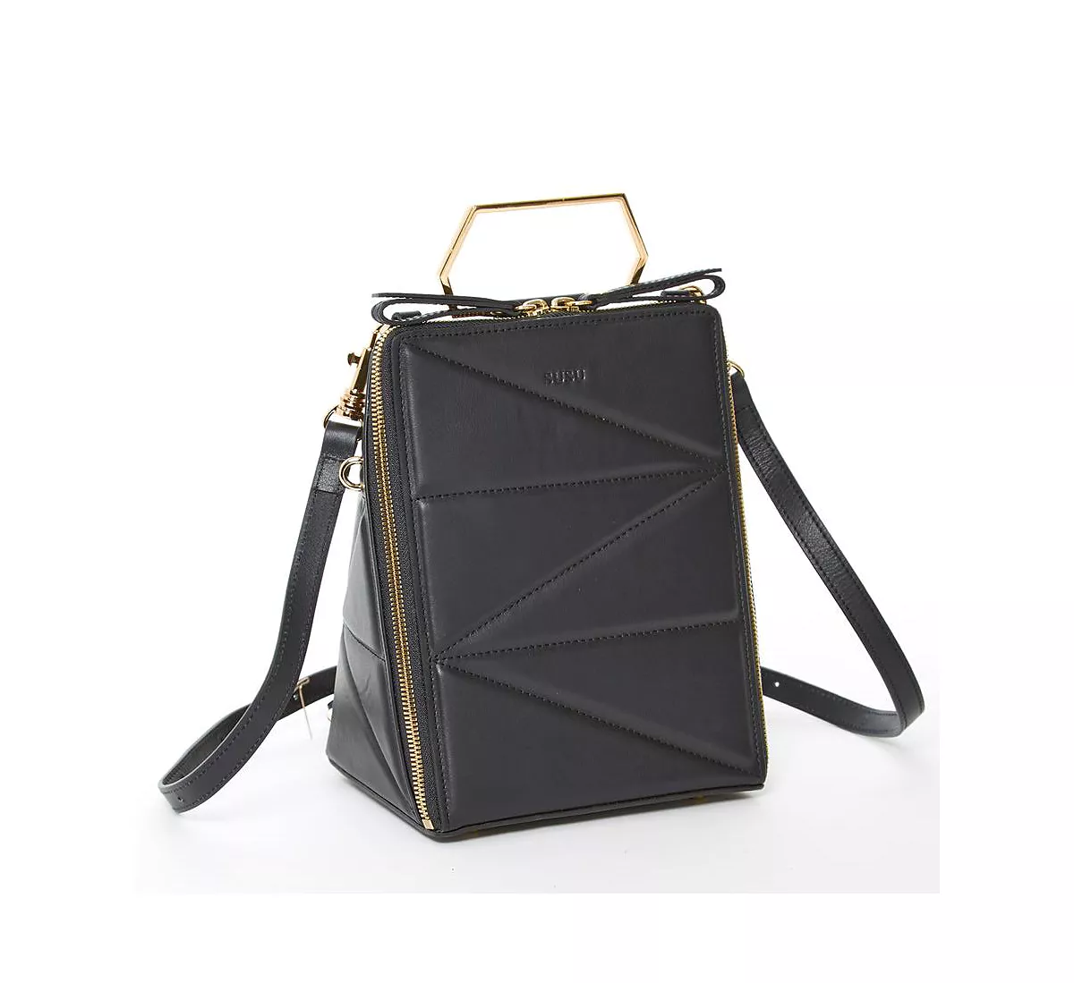 Черный кожаный рюкзак-сумочка Heidi 48890₽