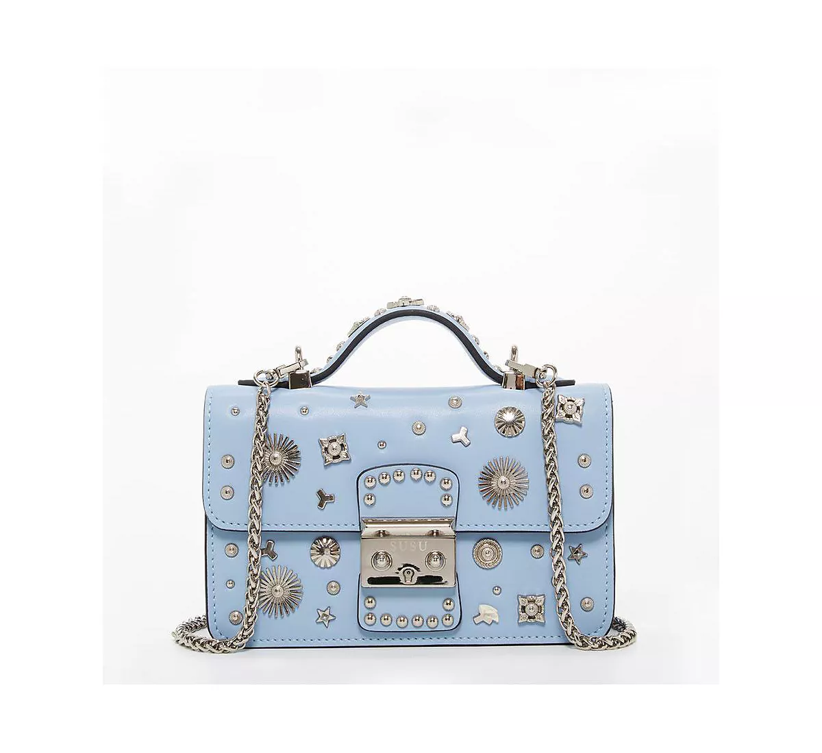 Голливудская светло-голубая сумка через плечо 36490₽