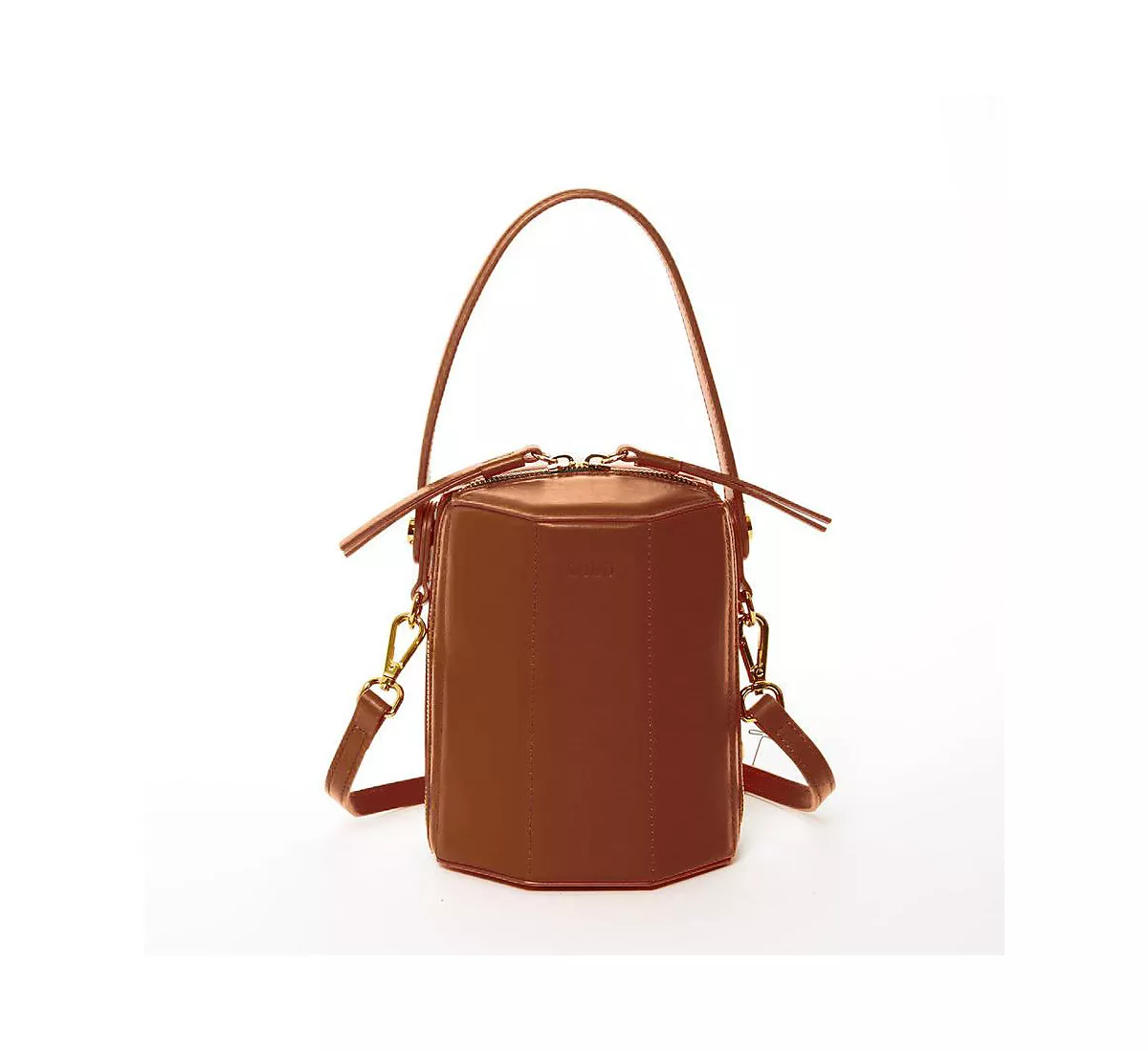 Кожаная сумка-ковш Harper янтарно-коричневого цвета 32790₽