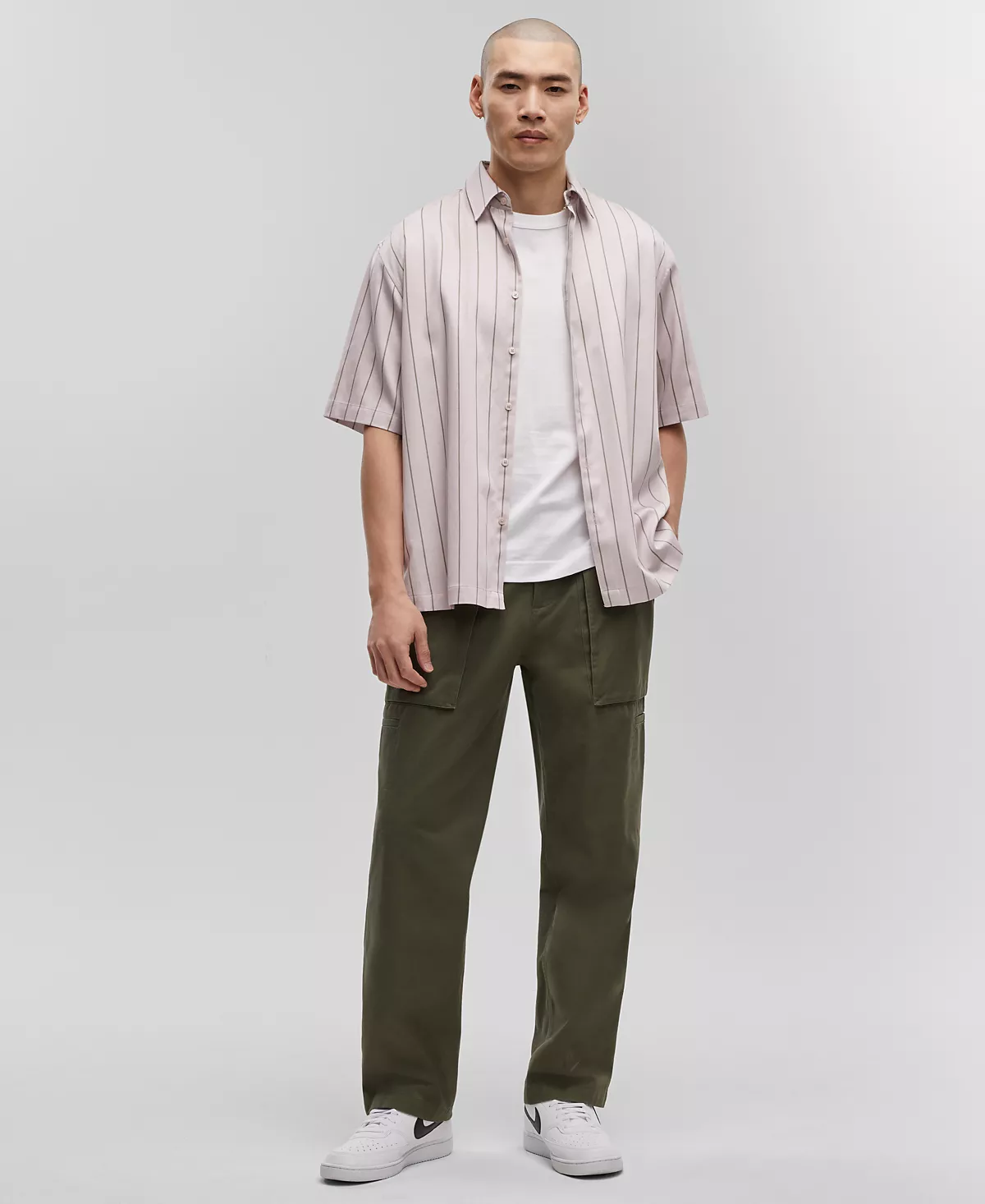 Мужская рубашка свободного покроя с принтом на пуговицах созданная для Macys 5690₽