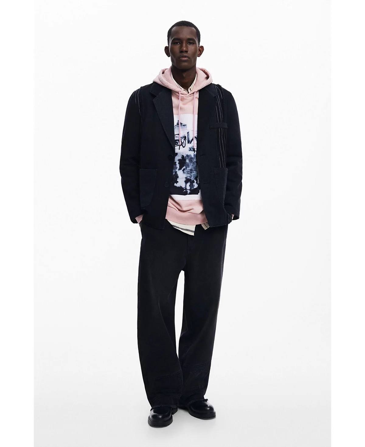 Дизайнерский мужской блейзер в стиле пэчворк 58990₽