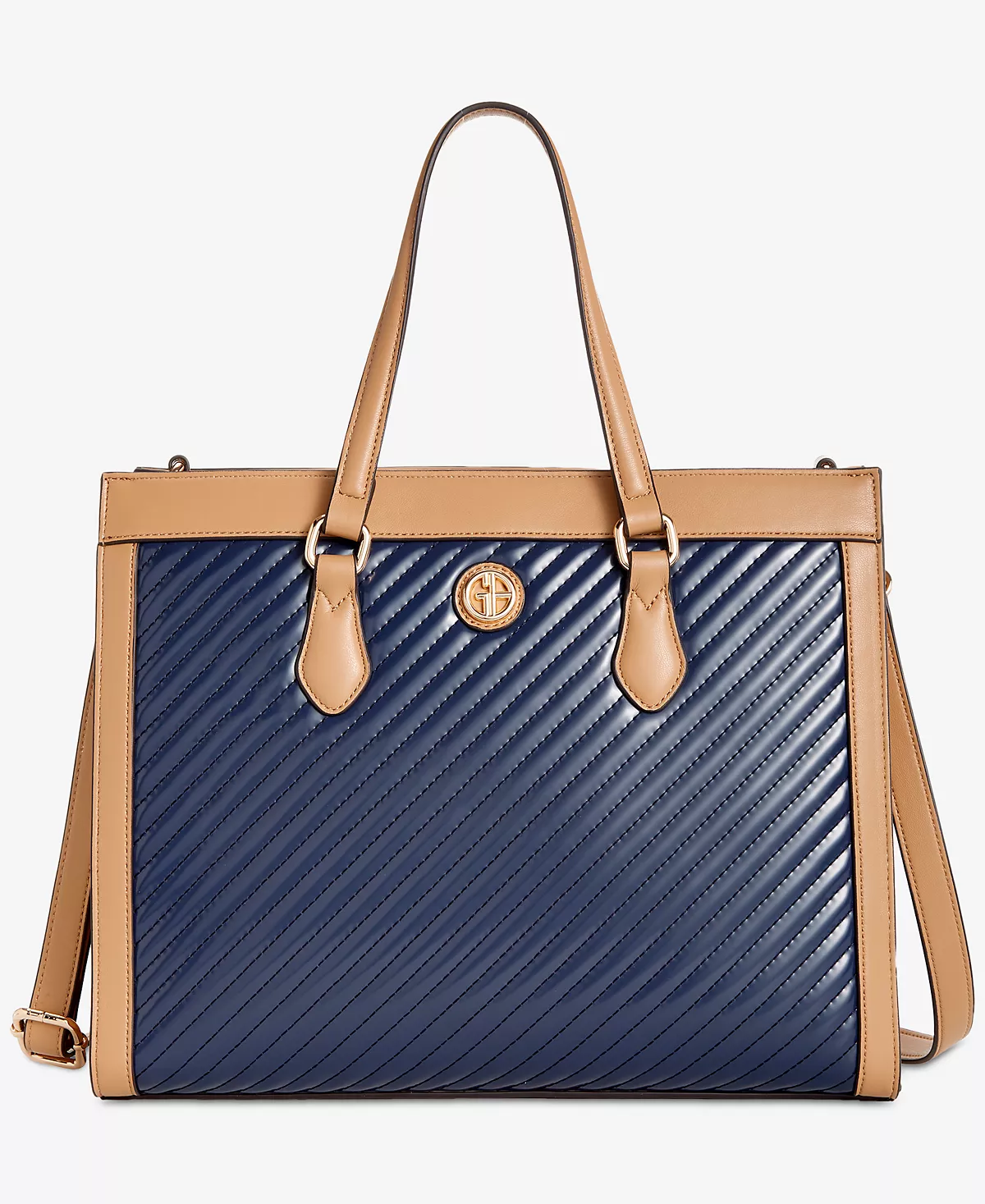 Стеганая сумка-тоут из лакированной кожи Medium Book созданная для Macys 12290₽