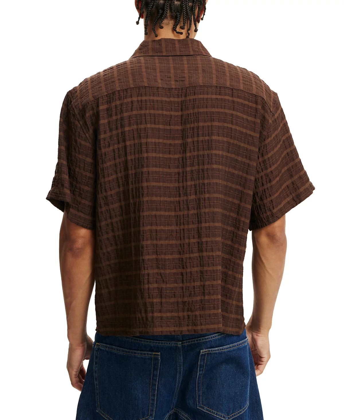 Мужская рубашка с коротким рукавом из ХЛОПКА В обтяжку 6690₽