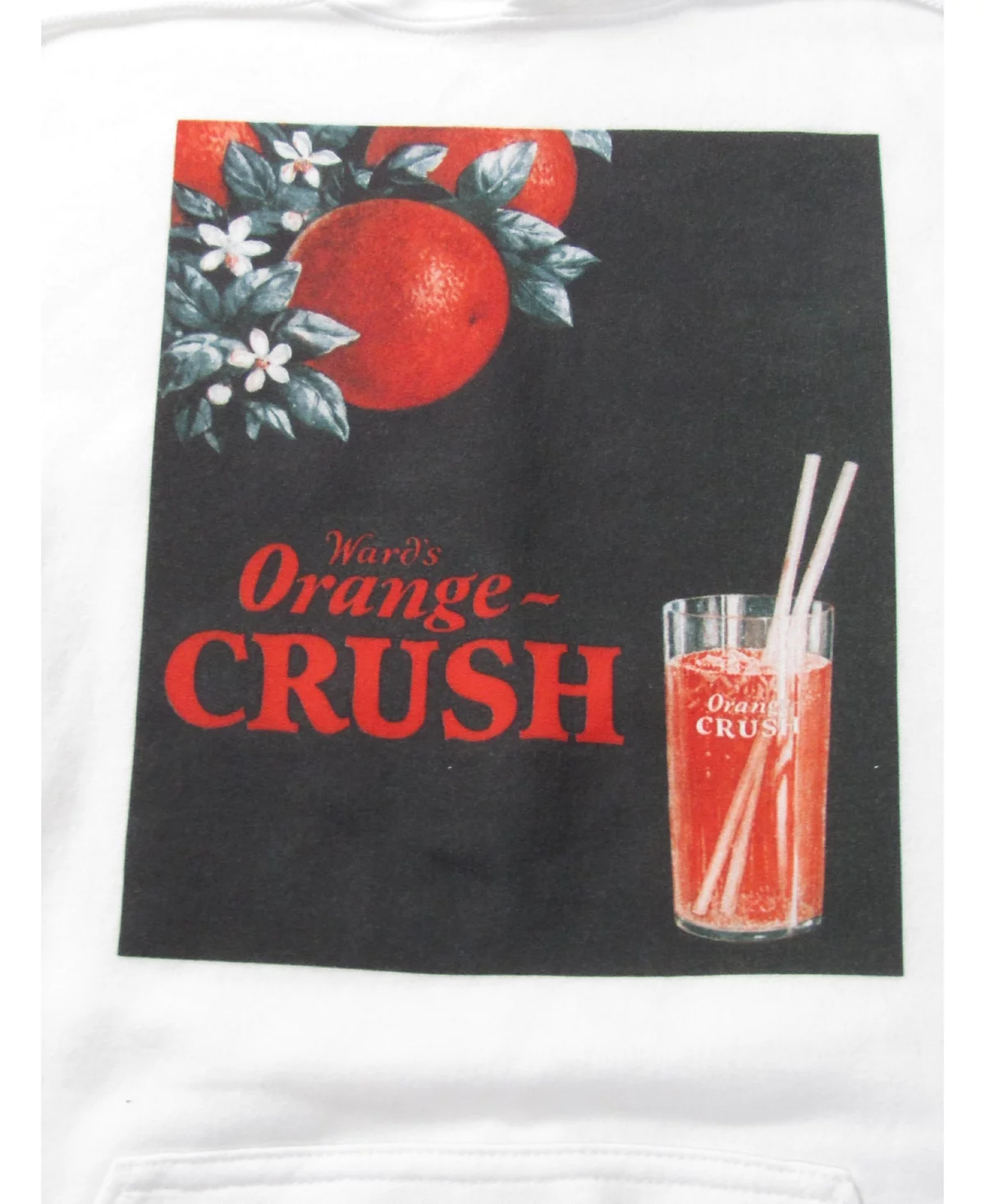 Мужская белая толстовка Orange Crush от Orange Blossom-Большой размер