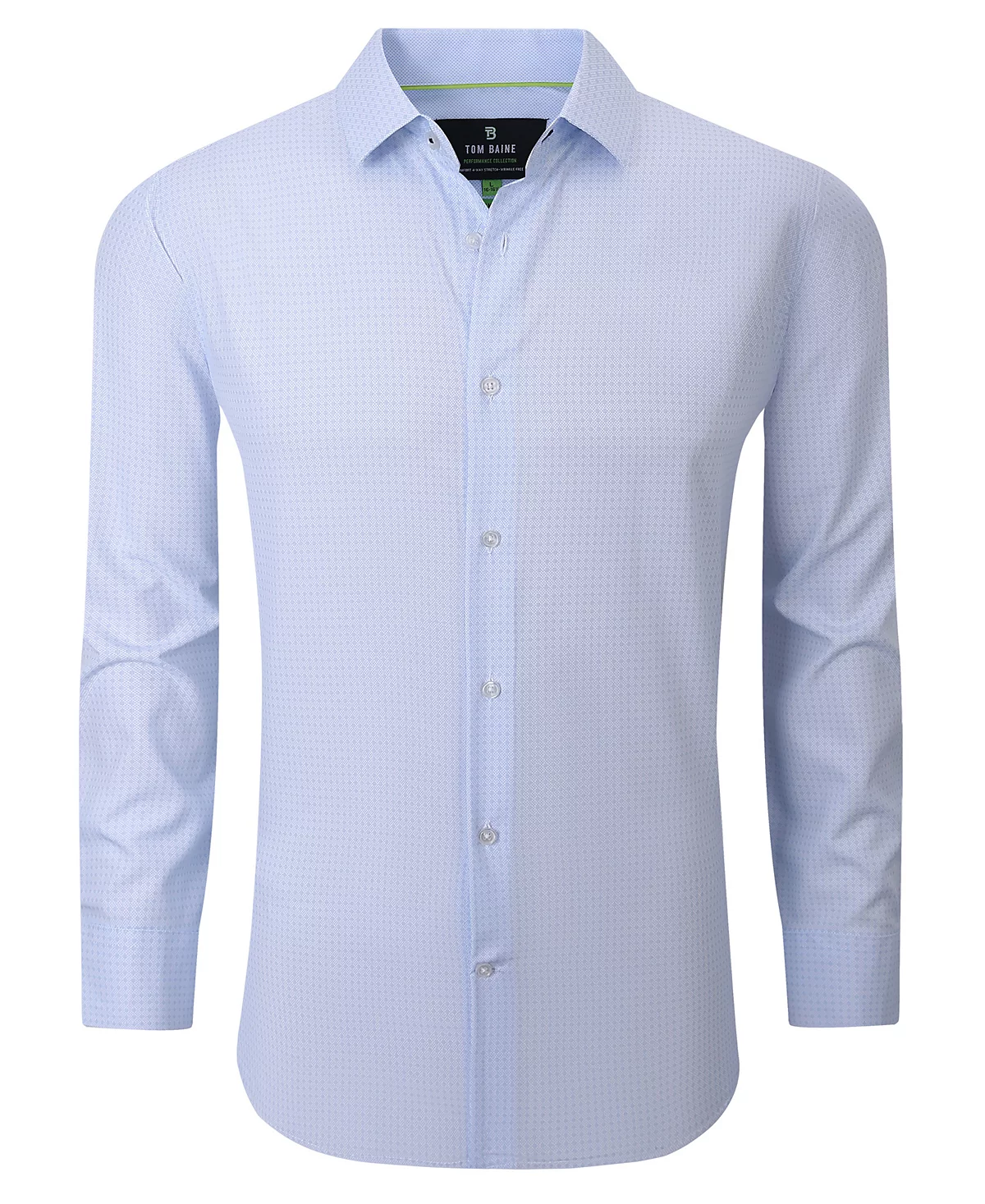 Мужская рубашка на пуговицах с четырехсторонним эластичным принтом Tom Baine с гео принтом 13290₽