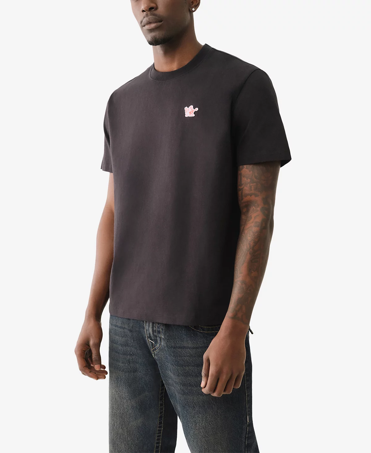 Мужская мини-футболка с изображением Будды True Religion с коротким рукавом 8390₽