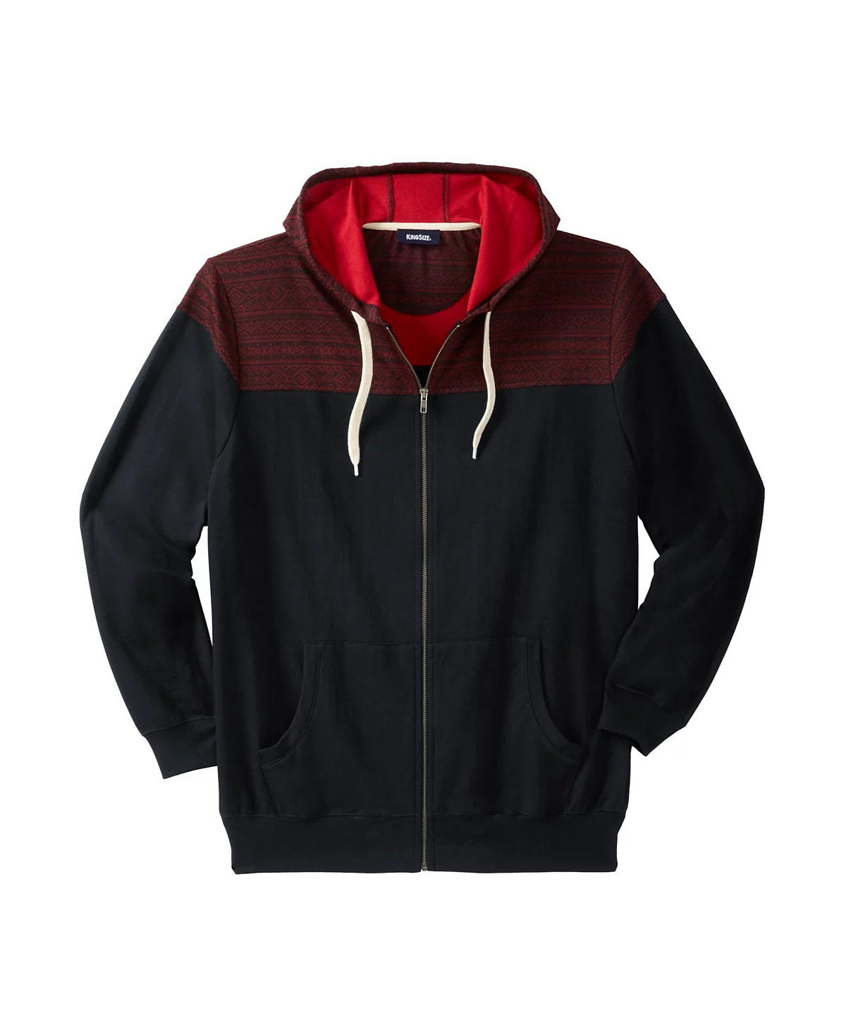 Толстовка с капюшоном KingSize Big - Tall из французского махрового материала Snow Lodge 7590₽