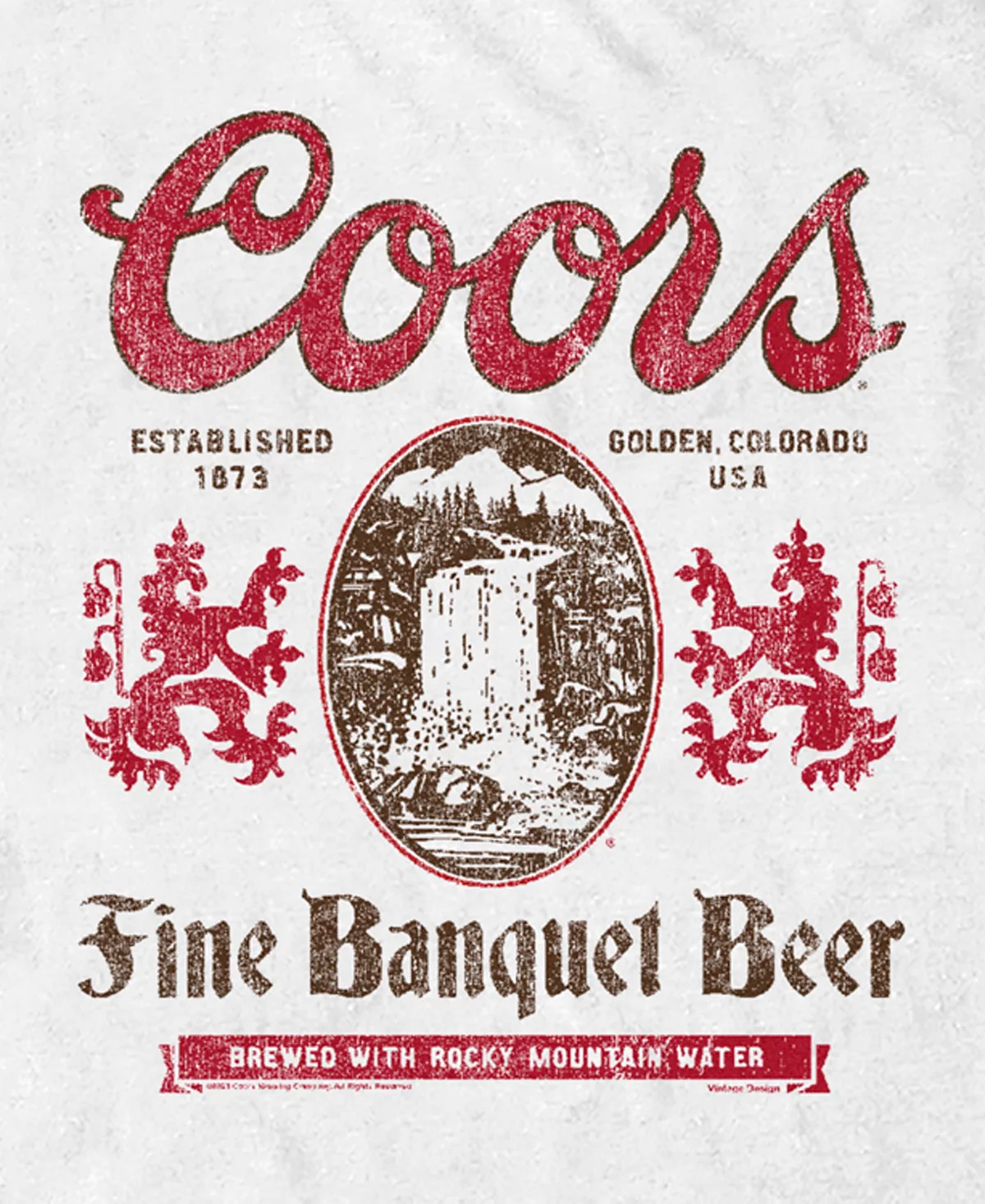 Мужская футболка с коротким рукавом Coors Brewing Company для банкетного пива