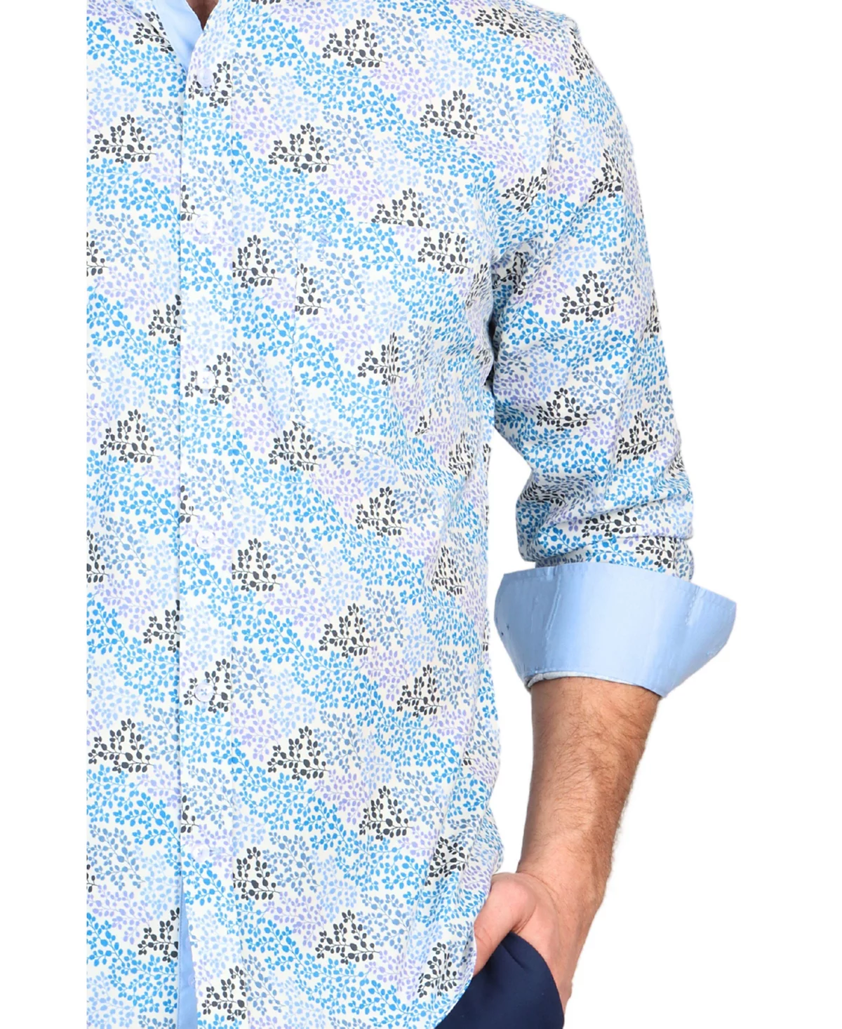 Мужская рубашка с длинным рукавом Tailorbyrd Twilight с принтом виноградной лозы 7590₽