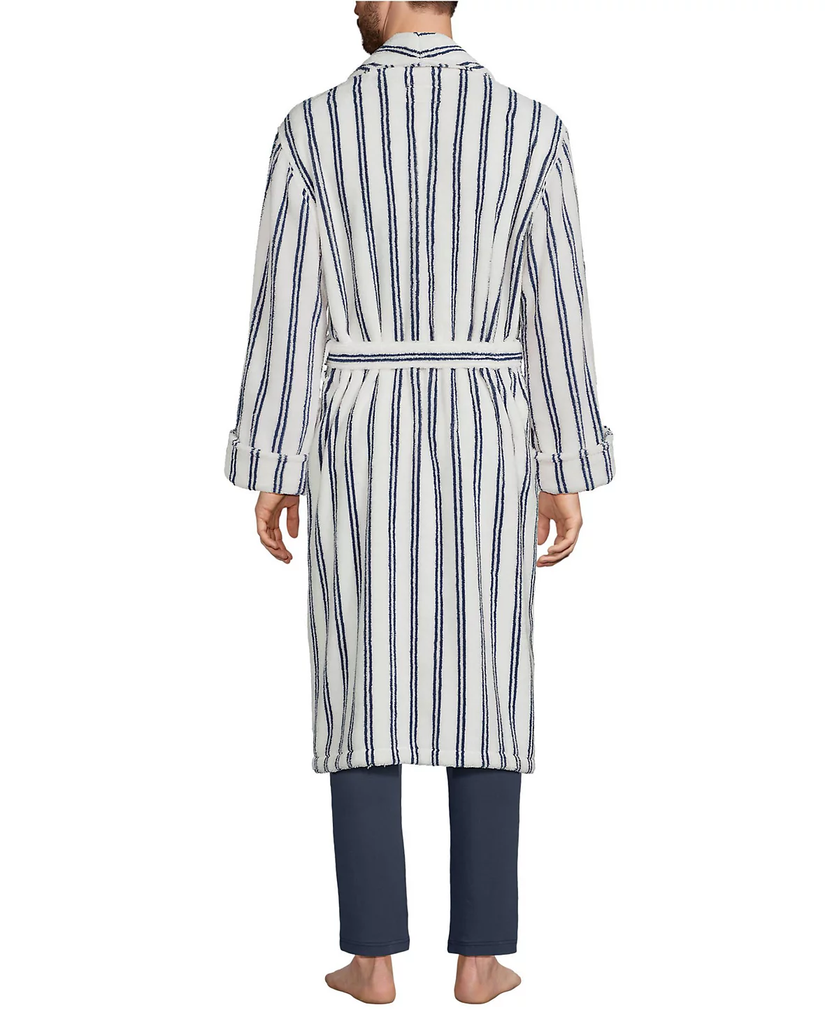 Мужской турецкий махровый халат Lands End длиной до икр с рисунком 22790₽