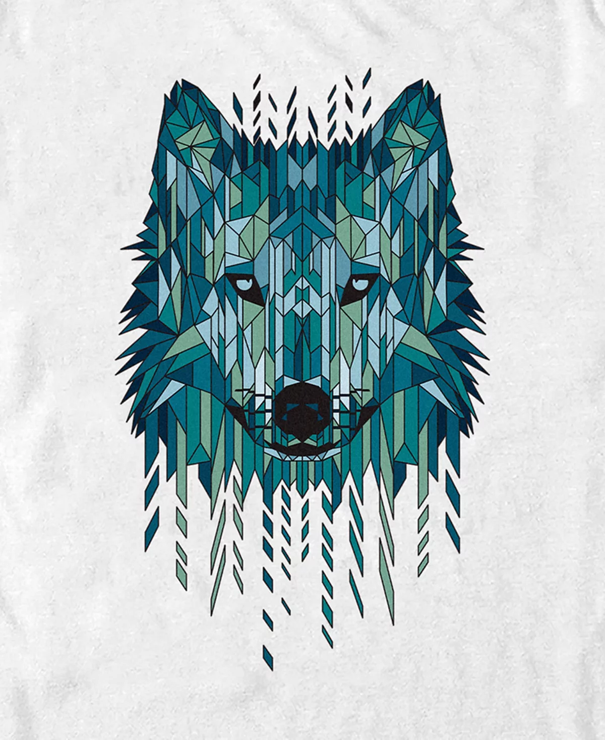 Мужская футболка с геометрическим рисунком волка с коротким рукавом Design By Humans 4790₽