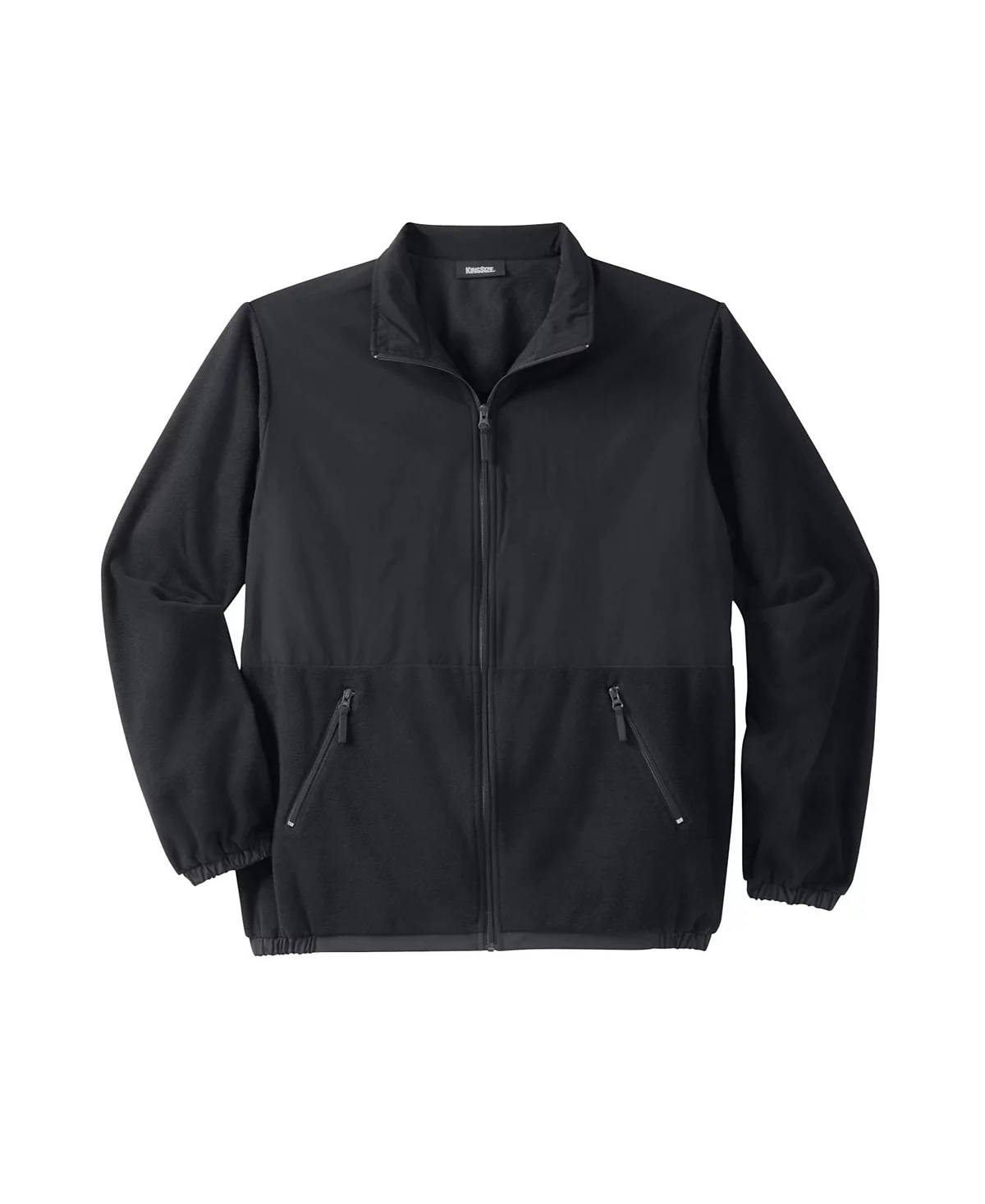 Флисовая куртка из плюшевого флиса KingSize Big - Tall Explorer на молнии с цветными вставками