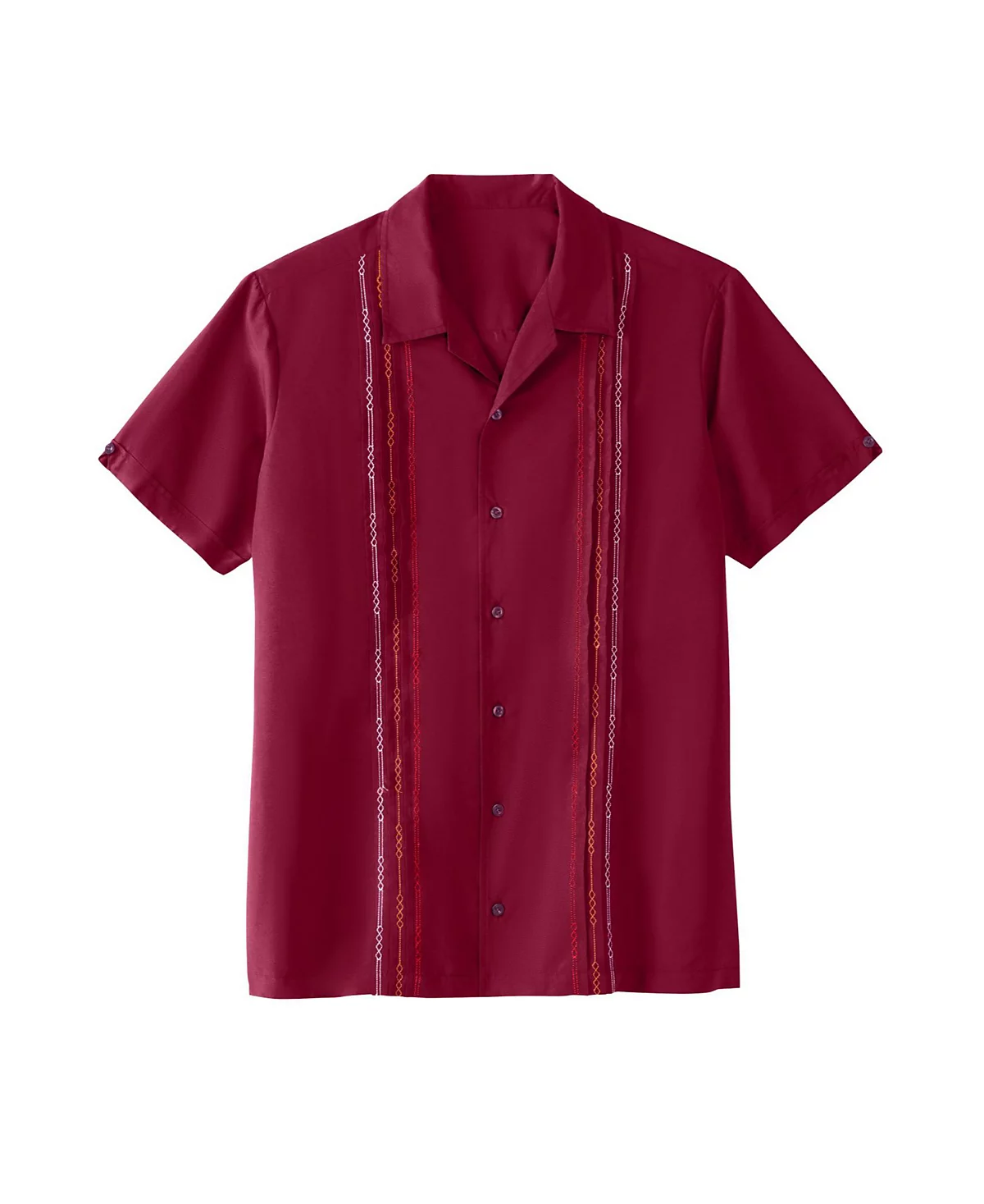 Вышитая островная рубашка KingSize Big - Tall с коротким рукавом 9890₽