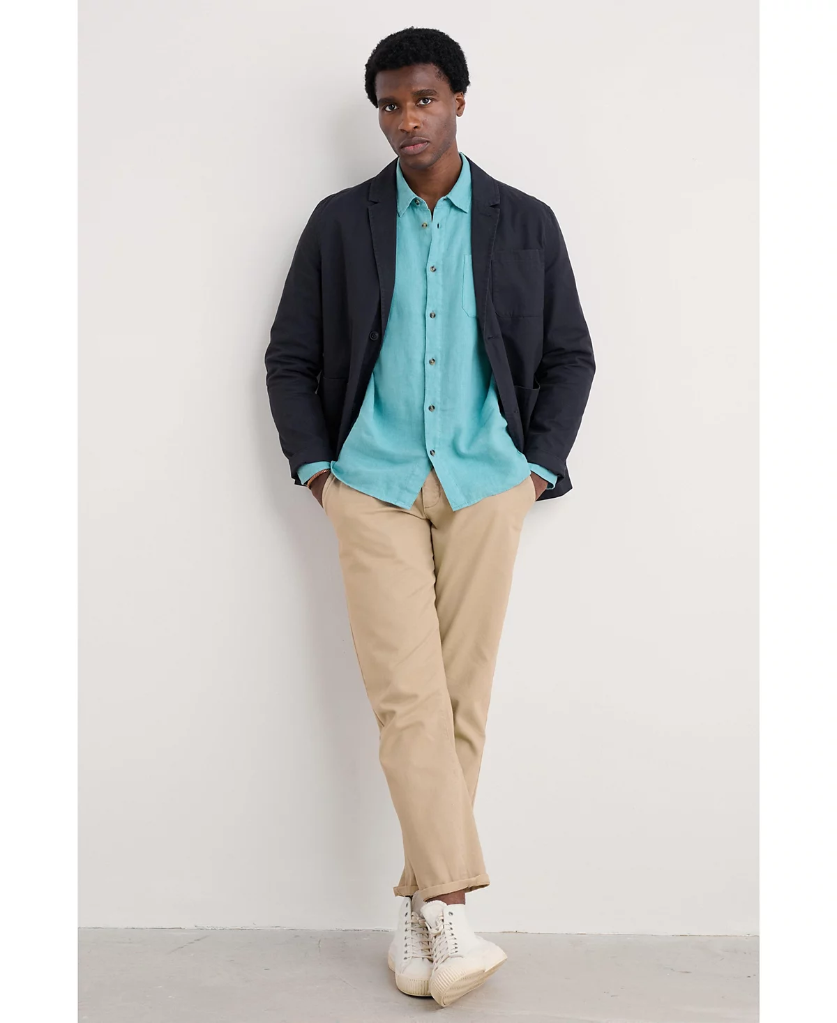 Мужская рубашка куратора из морской соли Корнуолла