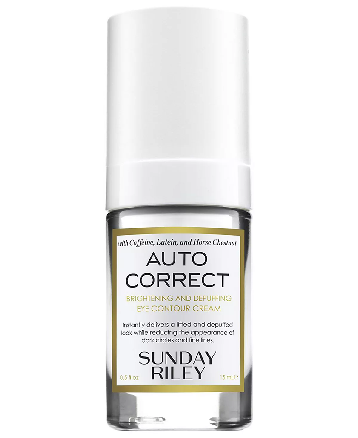 Автокорректирующий осветляющий крем для контура глаз, 0,5 жидких унций.
