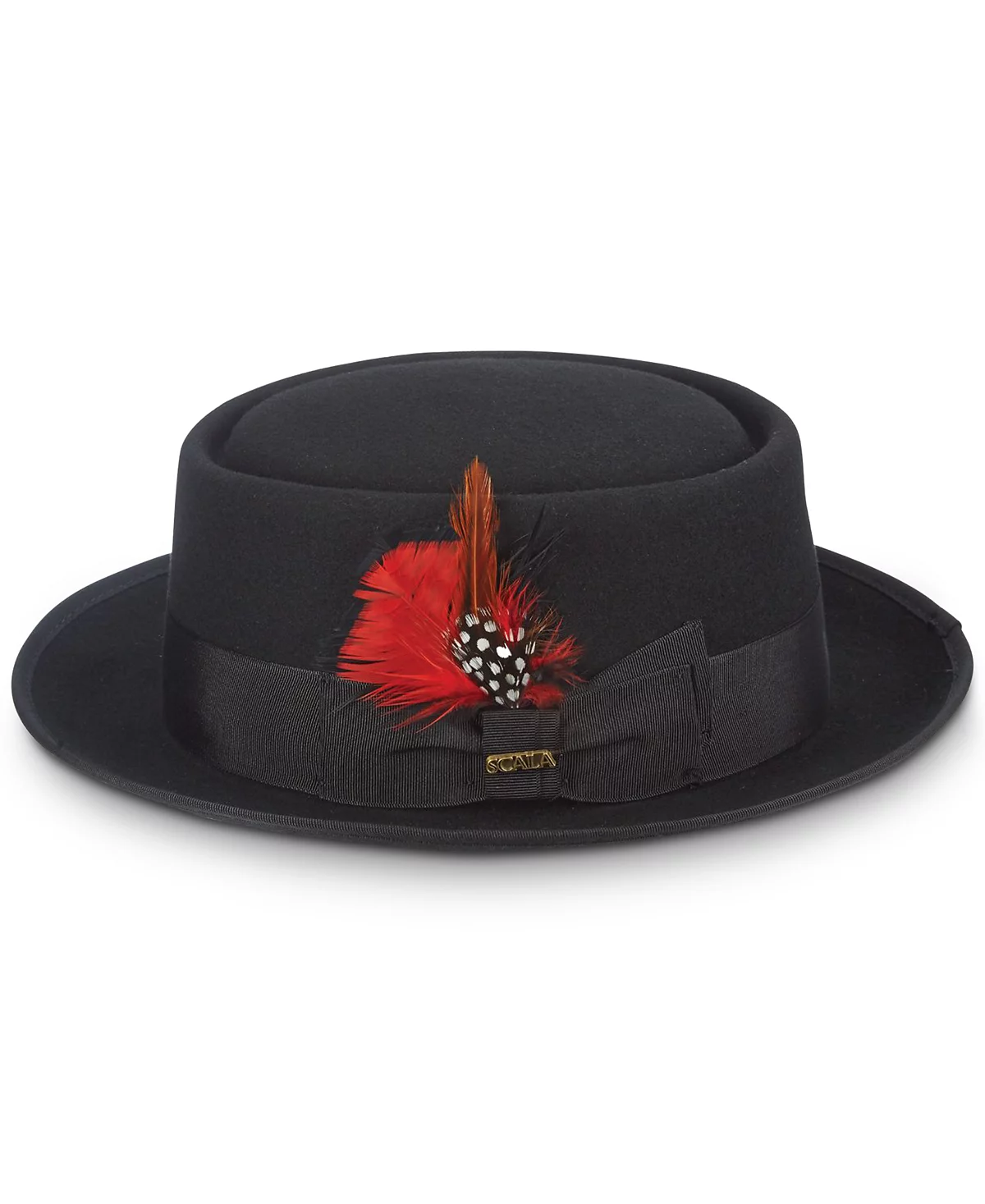 Мужская шерстяная шляпа-пирог со свининой