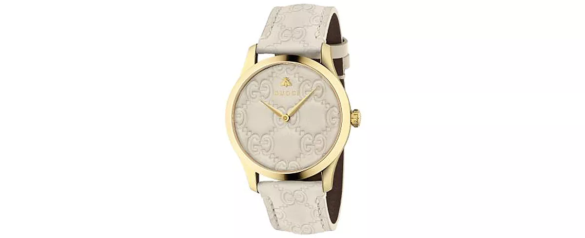  Мужские швейцарские часы G-Timeless Mystic с белым кожаным ремешком 38 мм