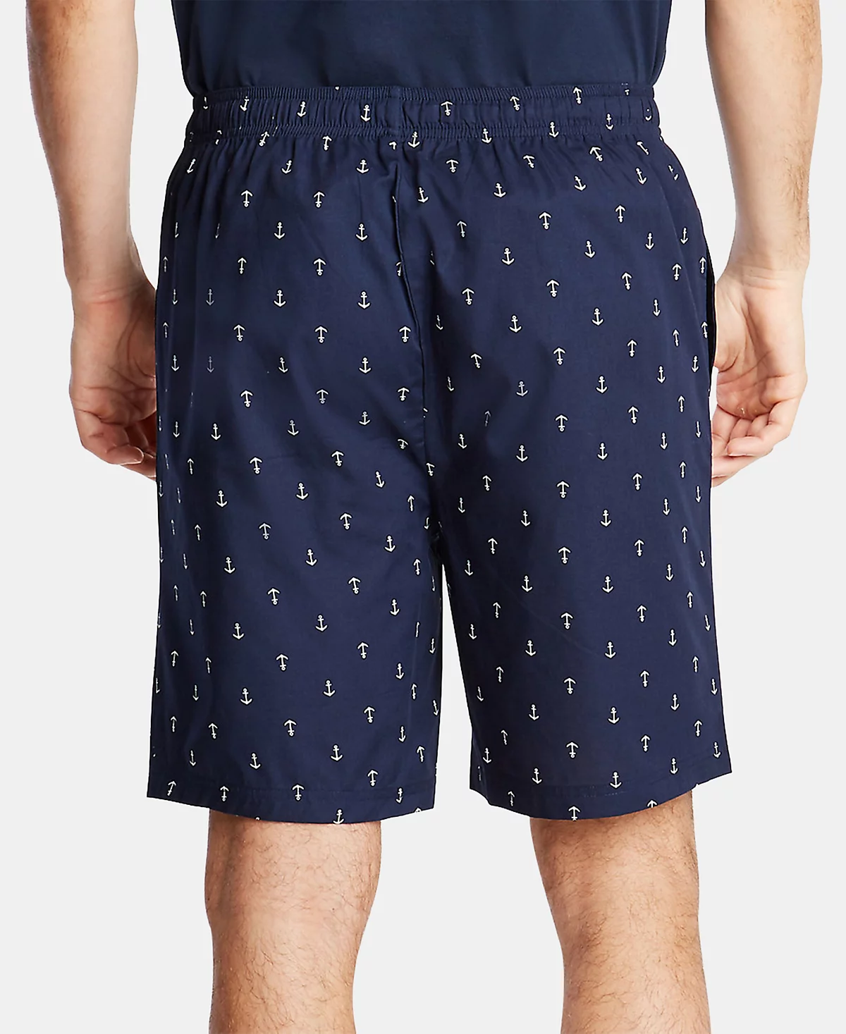 Мужские хлопковые пижамные шорты Nautica с принтом якоря