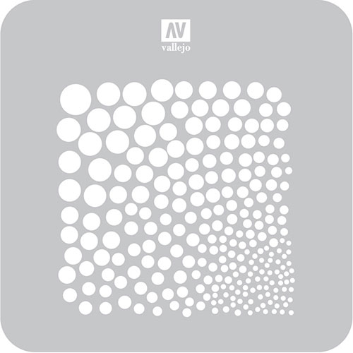 Трафарет для хобби: Научно-фантастические фэнтезийные текстуры в виде кругов