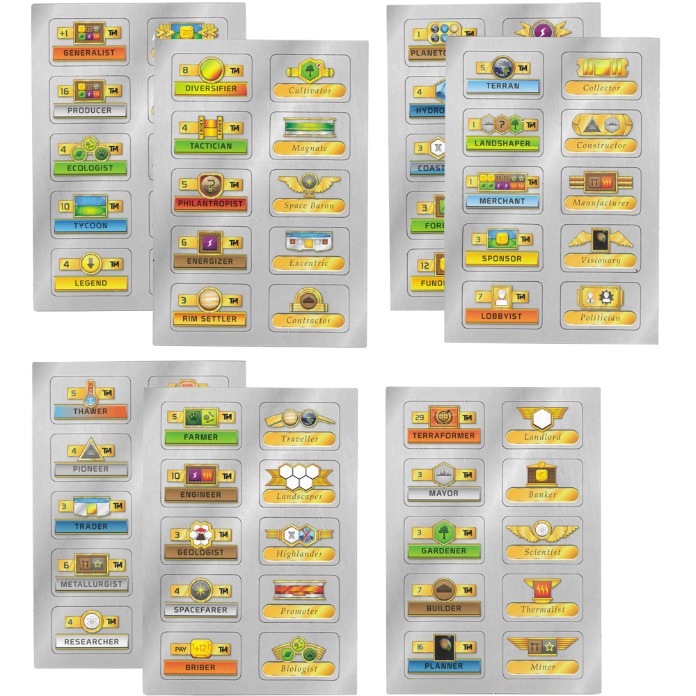 Terraforming Mars Milestones - Awards 2290₽
