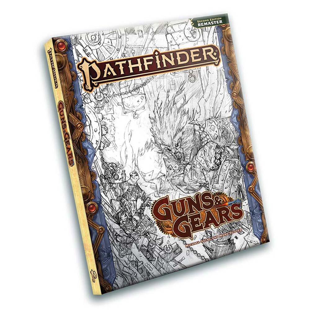 Pathfinder 2E RPG Ремастеринг Guns - Gears эскиз обложки 10690₽