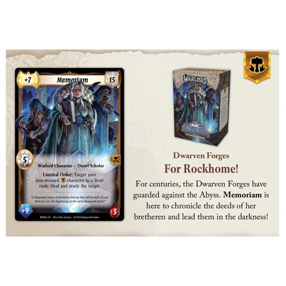 Warlord: Saga of the Storm CCG: Into the Accordlands - Стартовая колода - Кузницы гномов (Предварительный заказ)