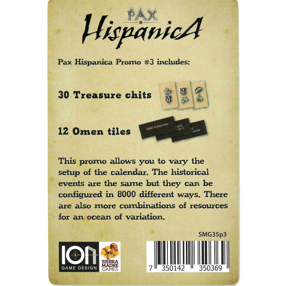 Pax Hispanica: Promo Pack 3 - Omens - Treasures (New Arrival)