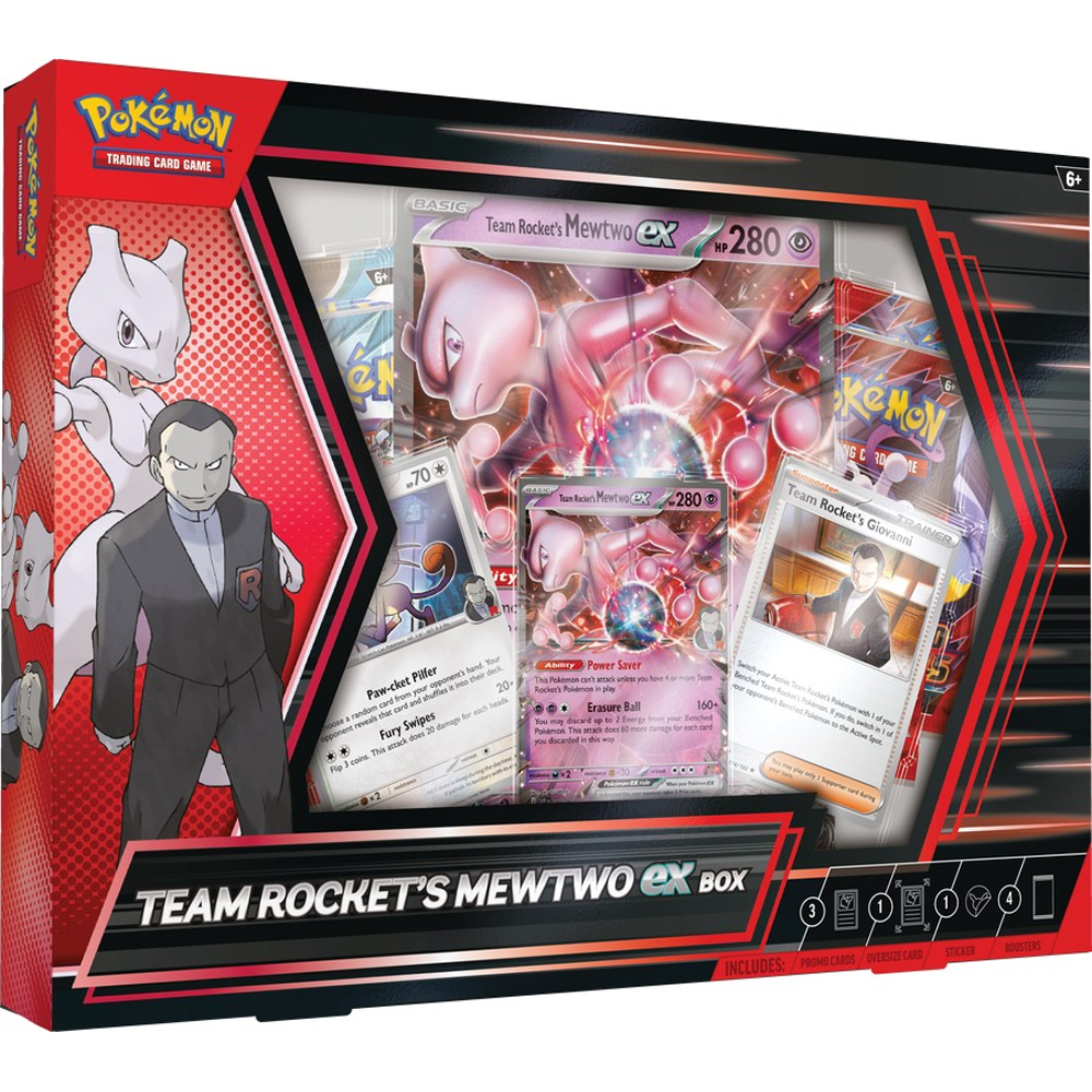 Pokemon TCG: Коробка Mewtwo ex от Team Rocket (предварительный заказ)