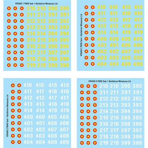 Flames of War: Vietnam - PAVN Decal Sheets (Clearance)