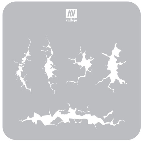 Трафарет для хобби: Текстурные эффекты - Потрескавшаяся стена