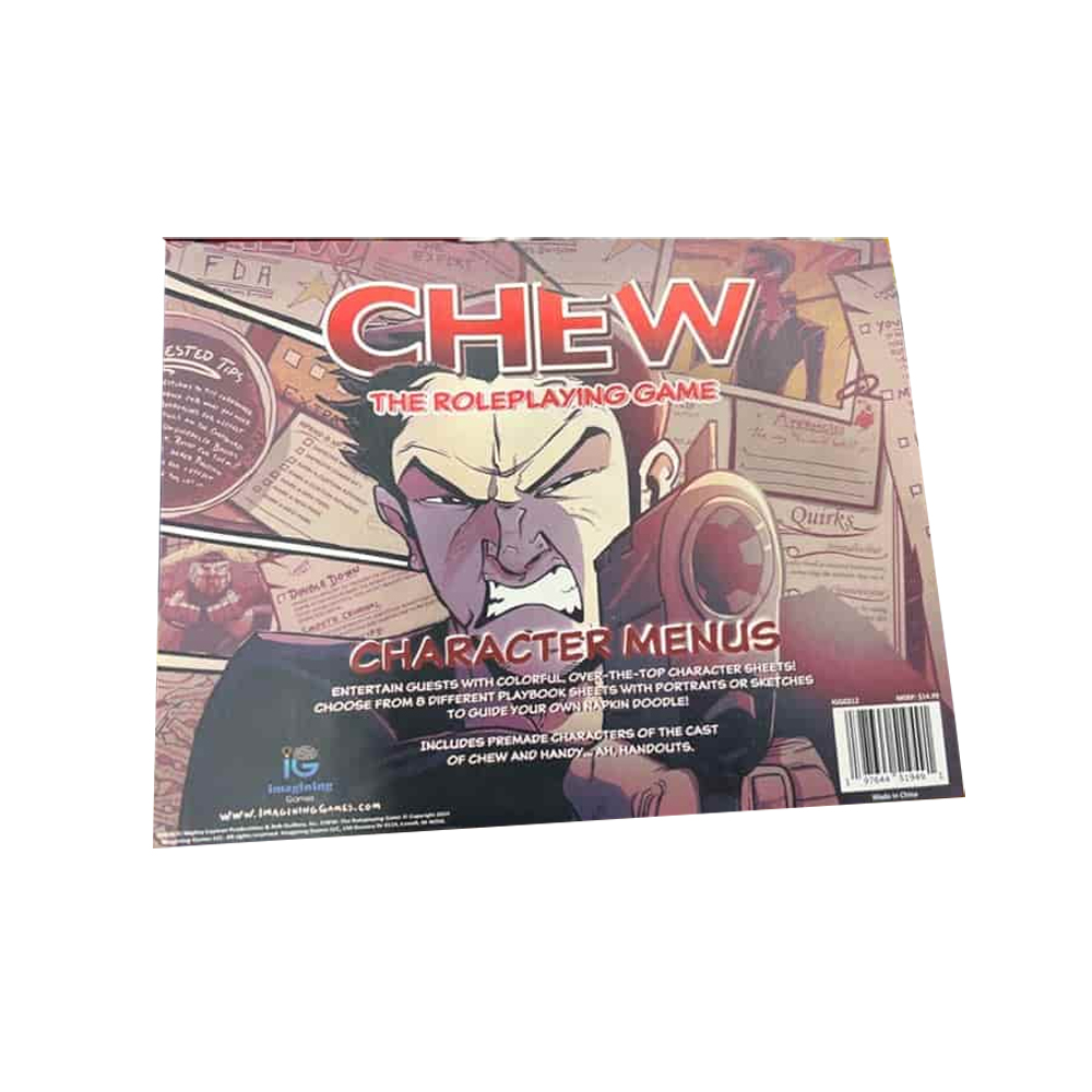 Chew RPG: Character Menus (Preorder)