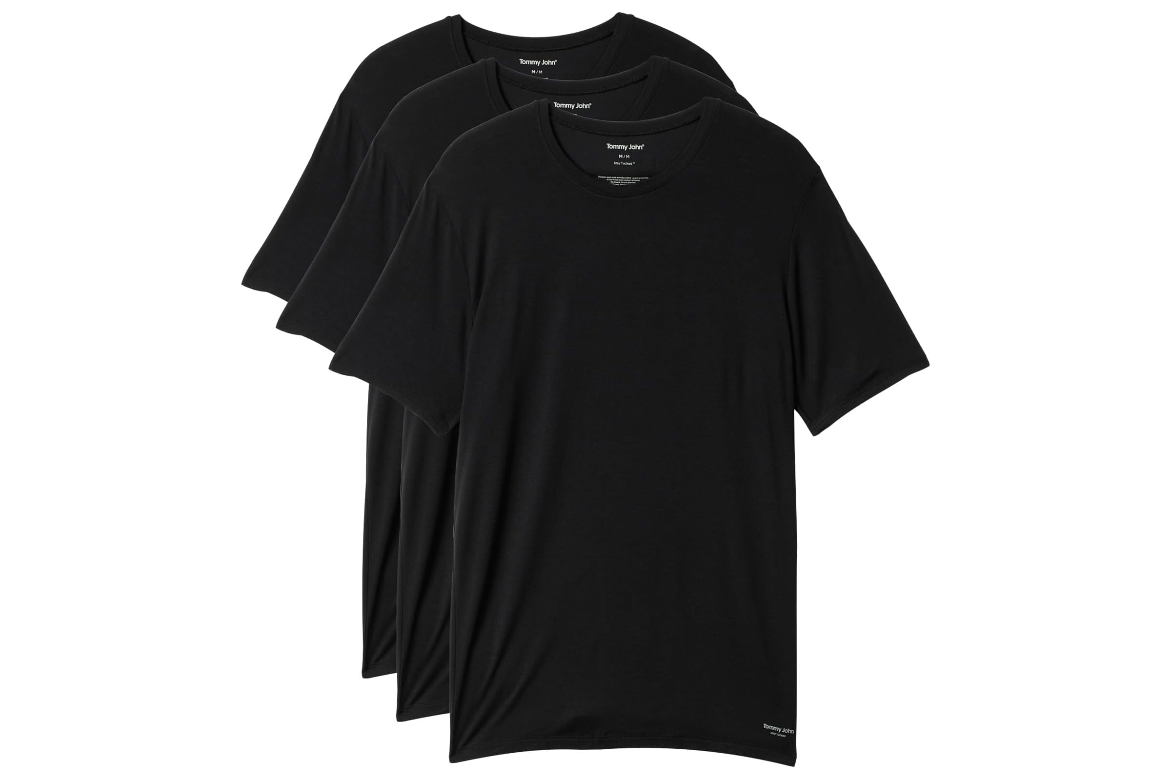 Мужская рубашка Tommy John Second Skin Modal Crewneck Stay Tucked Undershirt 3-Pack
