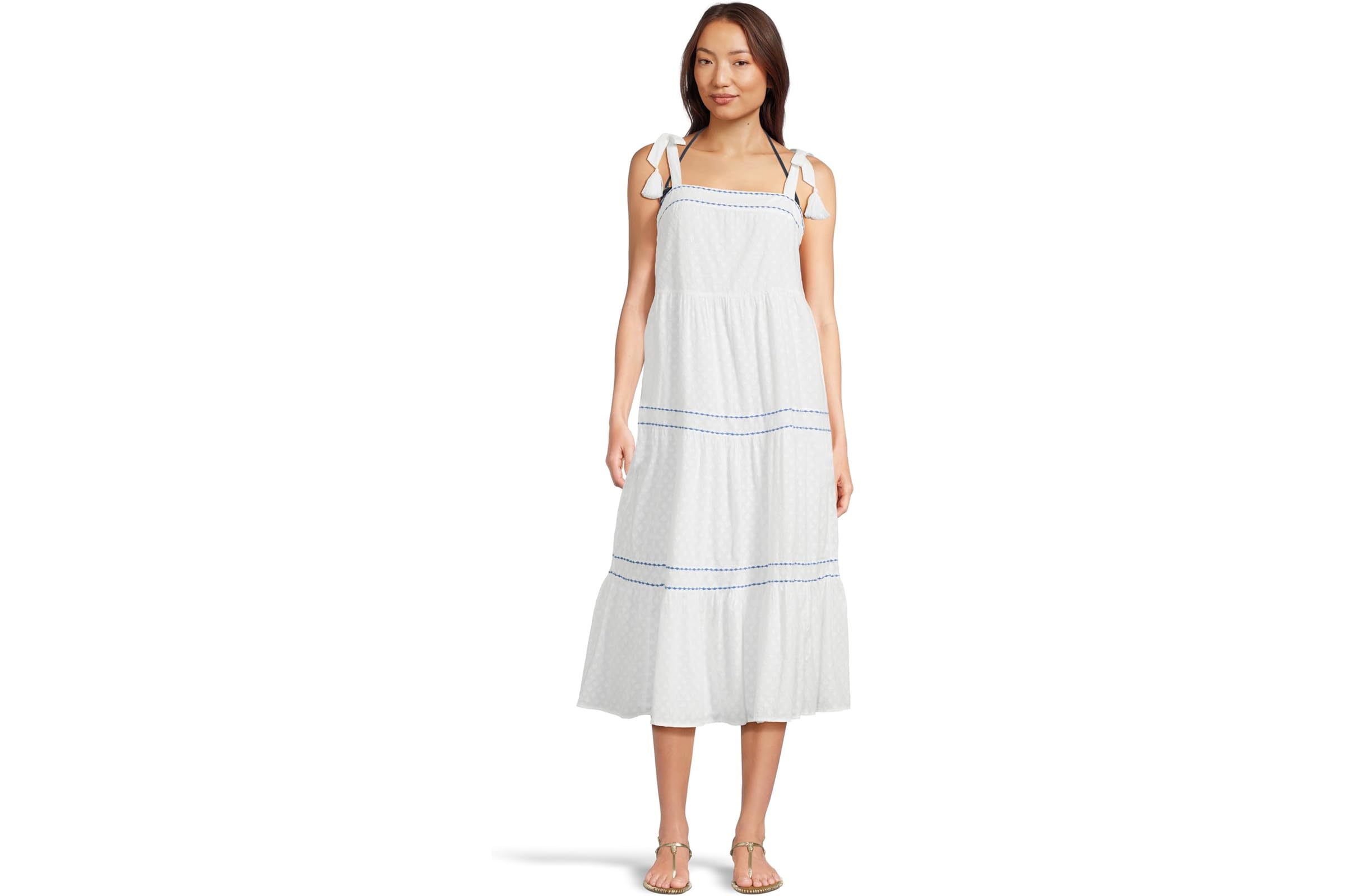 Платье Tommy Bahama Cotton Clip Sq Neck Tiered Midi 9490₽