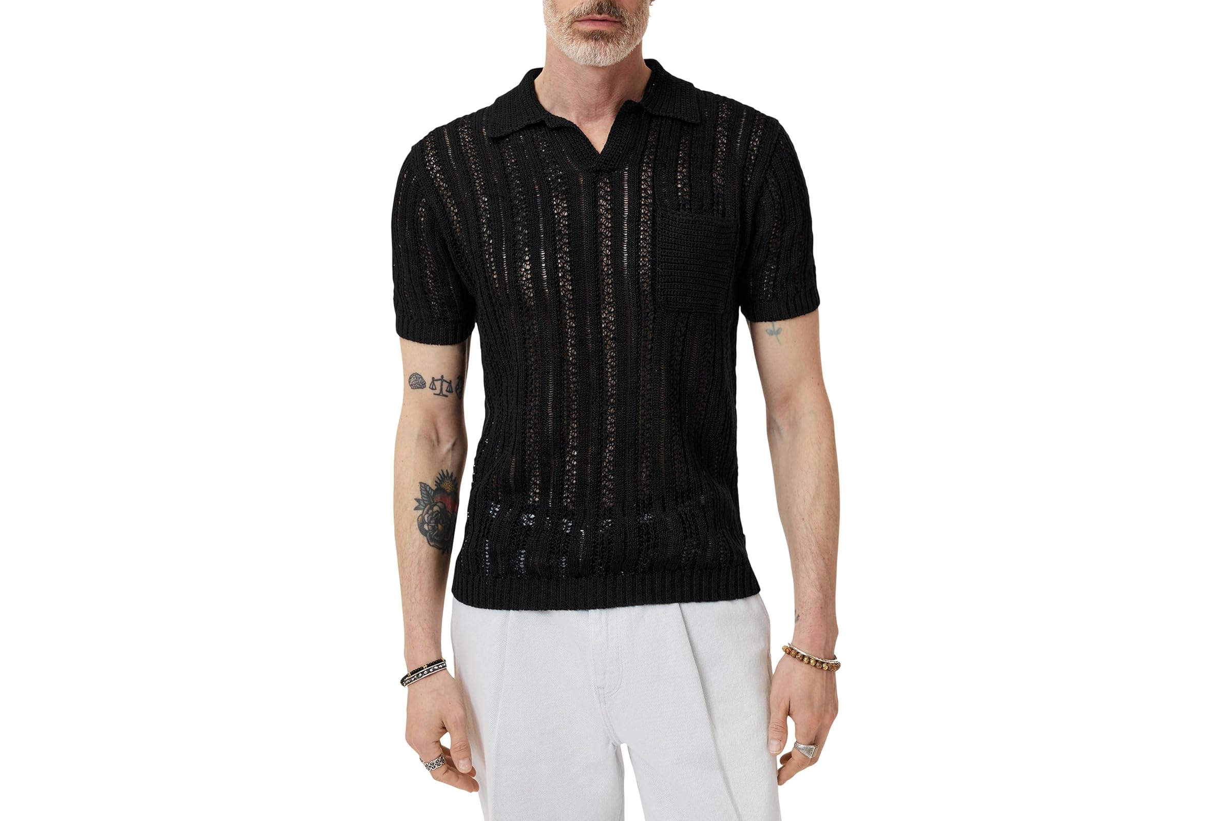Свитер John Varvatos Odin Linen Sweater Polo Y2317S25 30590₽