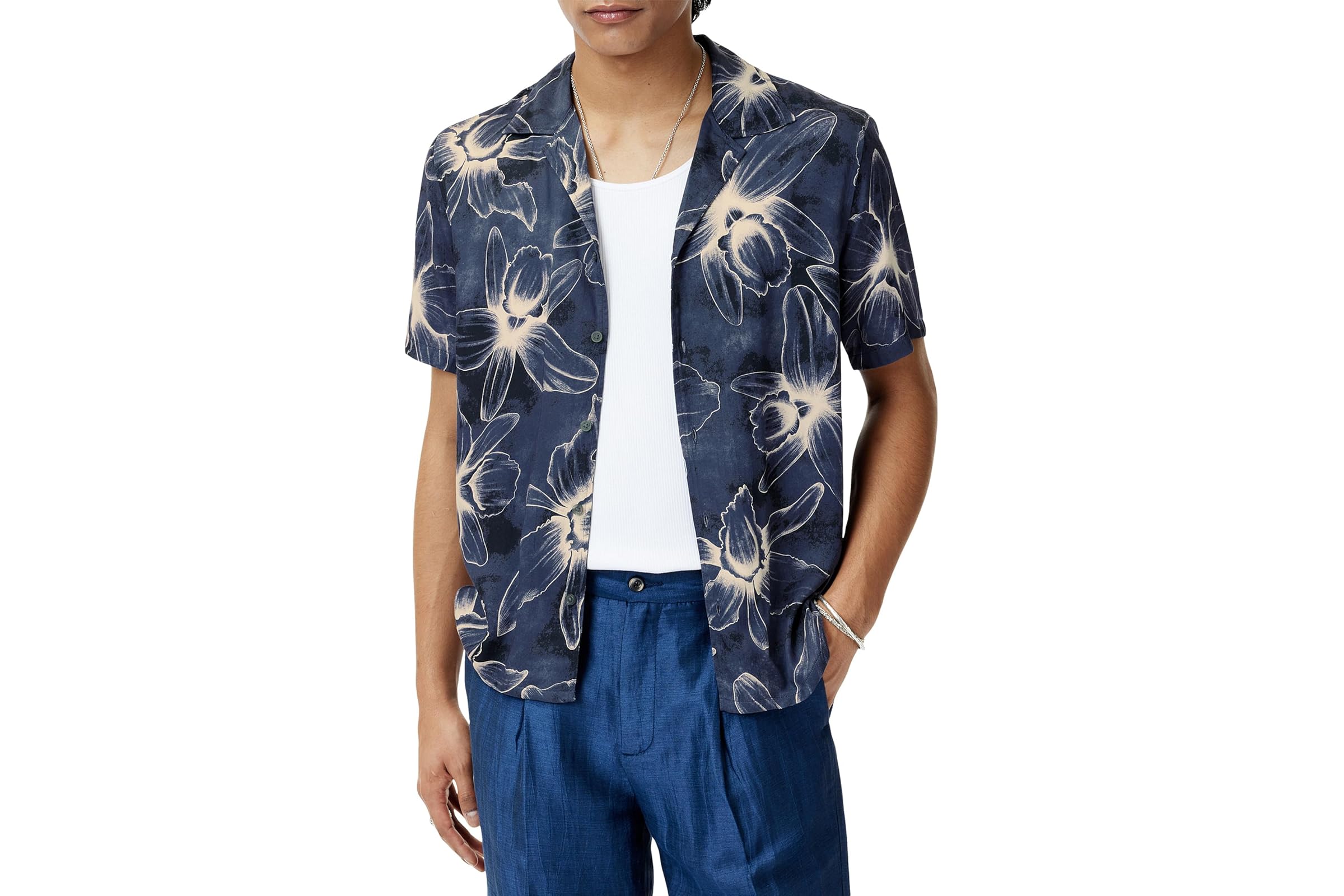 Мужская рубашка John Varvatos Dan Camp Collar Shirt W792S25 25990₽