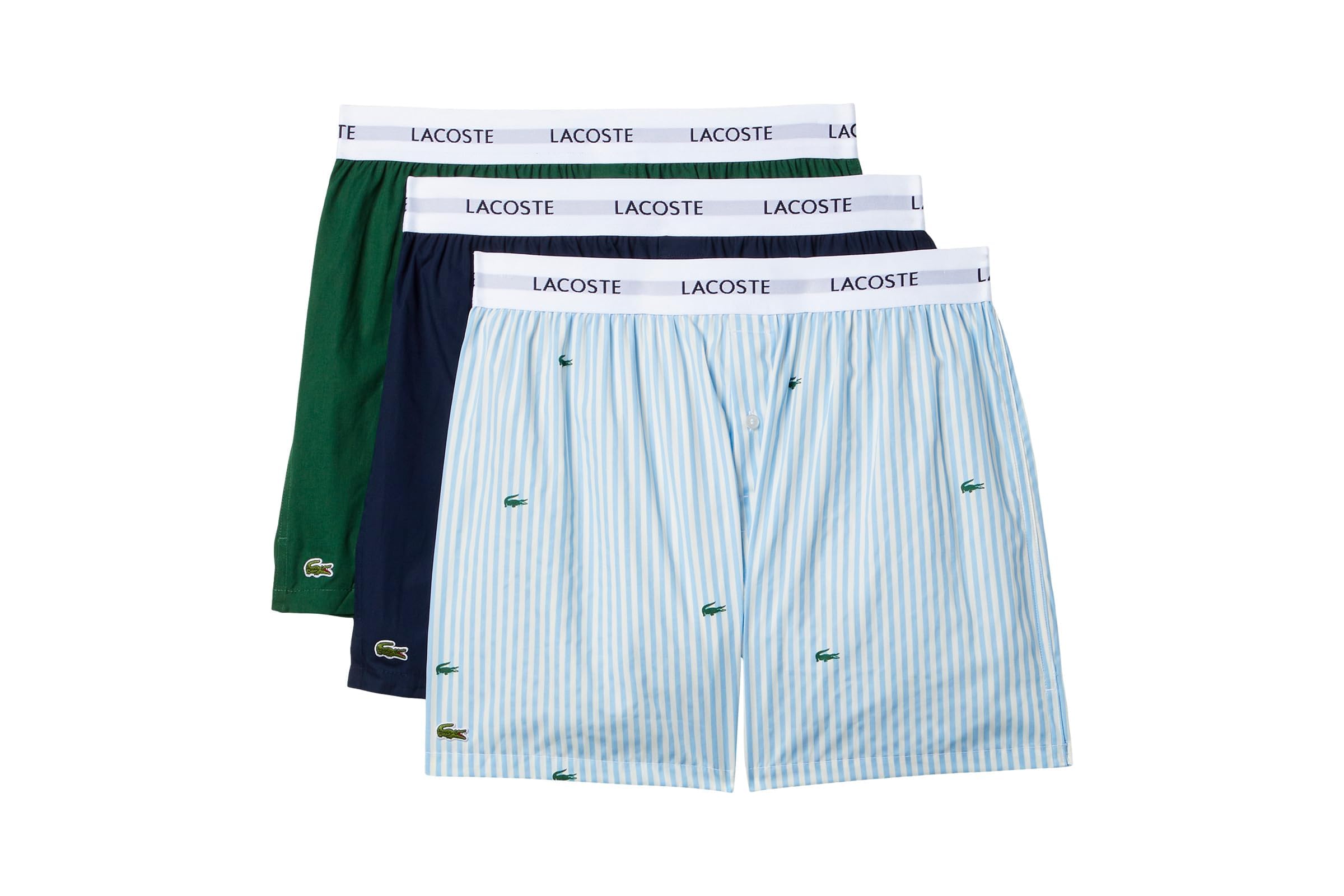 Lacoste 100 Cotton White Belt Boxers 3-pack 8990₽