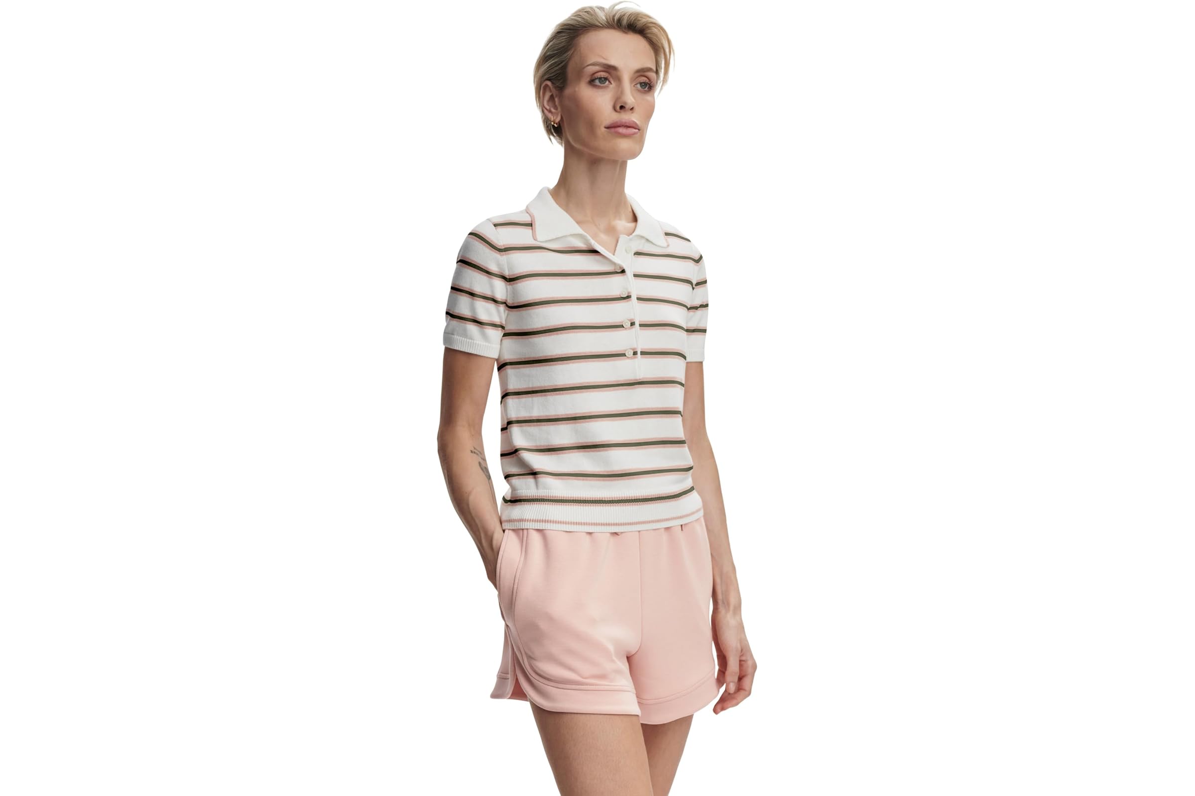 Varley Faustine Button Neck Polo