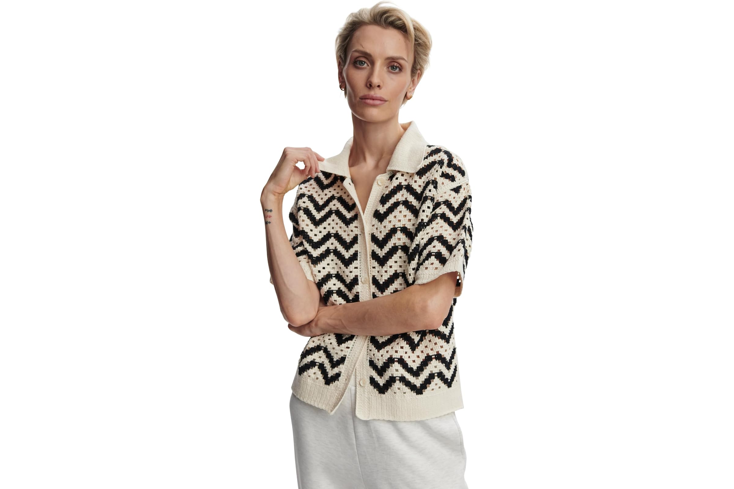 Varley Anais Crochet Polo Shirt 11790₽