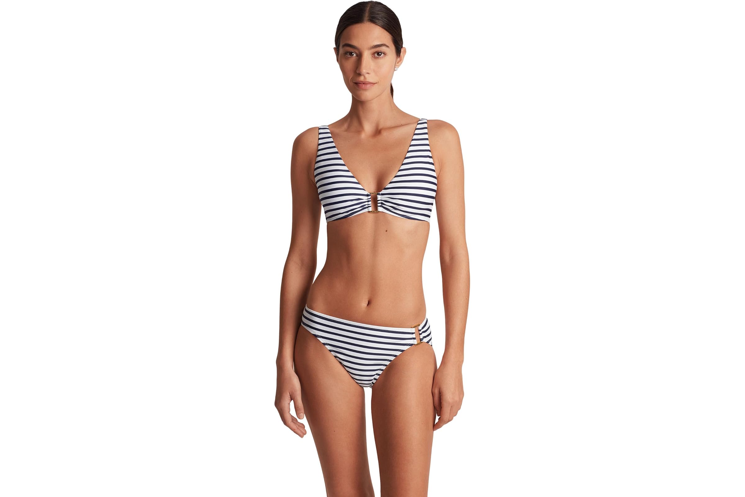 Купальник Lauren Ralph Lauren Luxe Stripe Over The Shoulder Bikini Top 13490₽