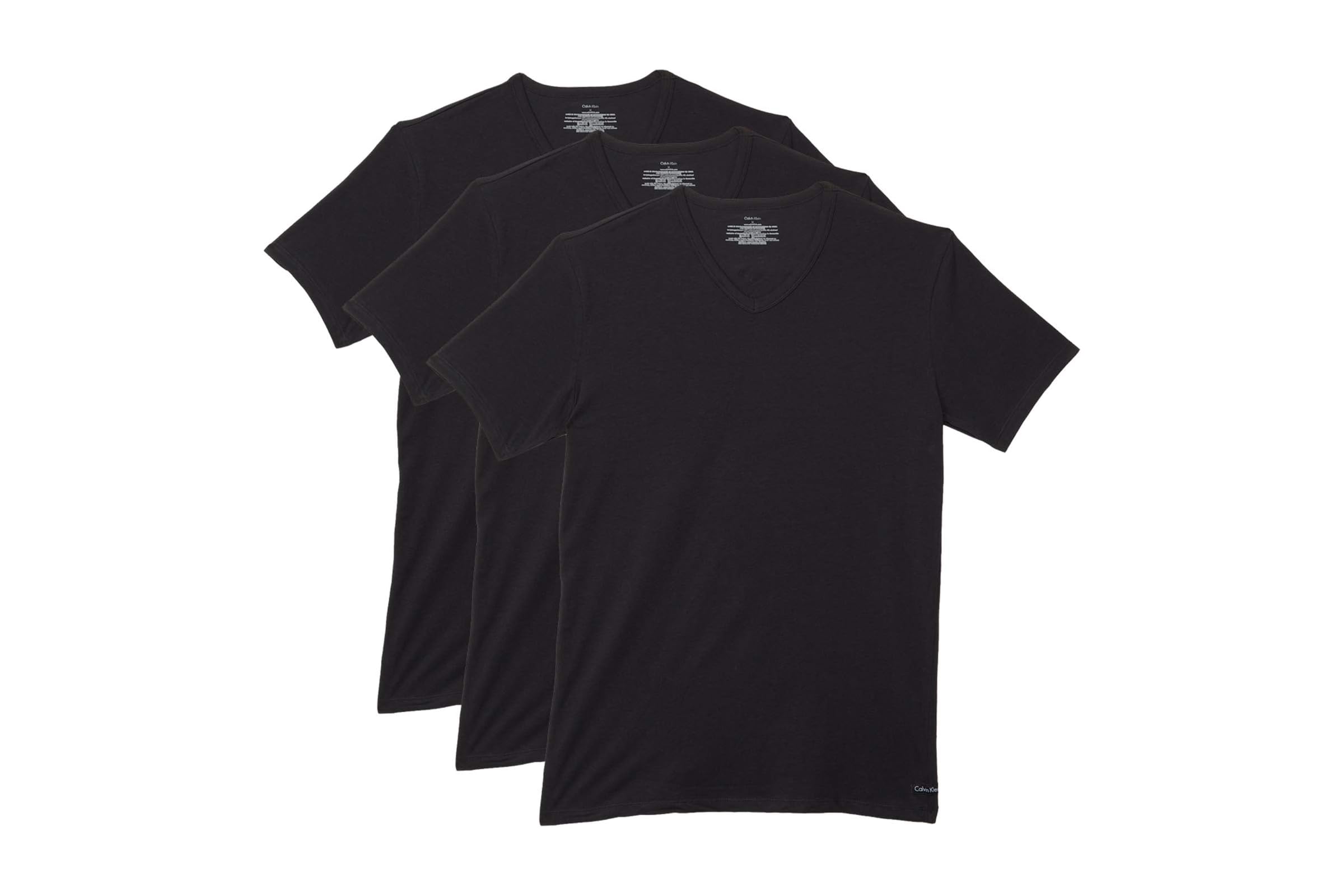 Мужская рубашка Calvin Klein Underwear Cotton Stretch Short Sleeve V-Neck 3-Pack