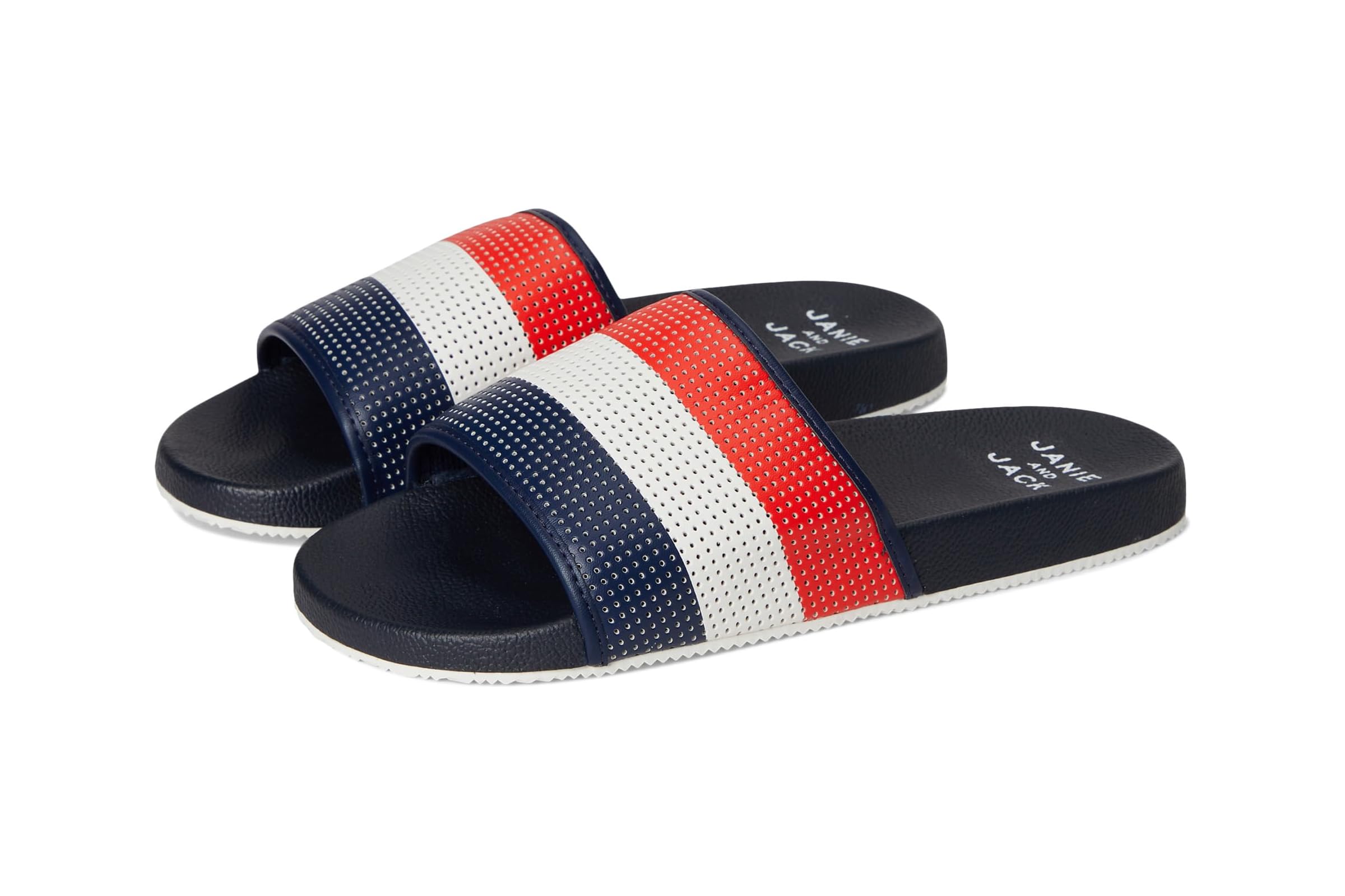 Сандалии Janie and Jack Red White Blue Slide toddlerLittle KidsBig Kids 6190₽