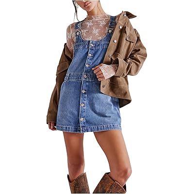 Комбинезон Free People Edie Denim Skirtall