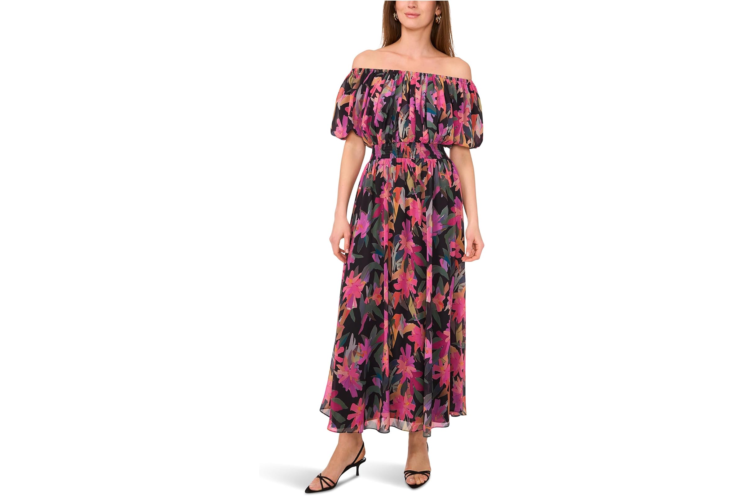 Платье Vince Camuto Off Shoulder Puff Sleeve Maxi Dress 14890₽